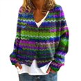 thumbnail image 1 of Ladies' New Christmas Abstract Printed Casual Cloak Jacket Cardigan, 1 of 4