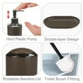 thumbnail image 3 of Cerbior 6 Plastic Bathroom Linen & Accessory Set, Brown, 3 of 9