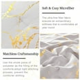 thumbnail image 5 of Davulos Gold Metallic Marble Comforter Set Queen Size,7 Piece Bed in a Bag,Foil Print Glitter Grey Comforter and Sheet Set,All Season Soft Microfiber Complete Bedding Sets, 5 of 9