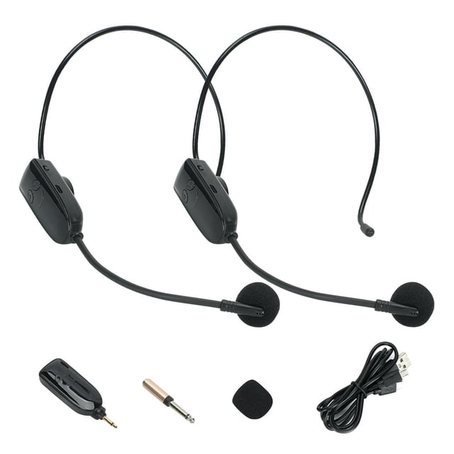 EIGTHTAIL 2.4G Head Mounted Wireless Microphone Plug Play Teacher Conference Speech Loudspeaker Mic System with Receiver