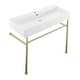 thumbnail image 2 of Claire 40 Ceramic Console Sink White Basin Gold Legs, 2 of 10