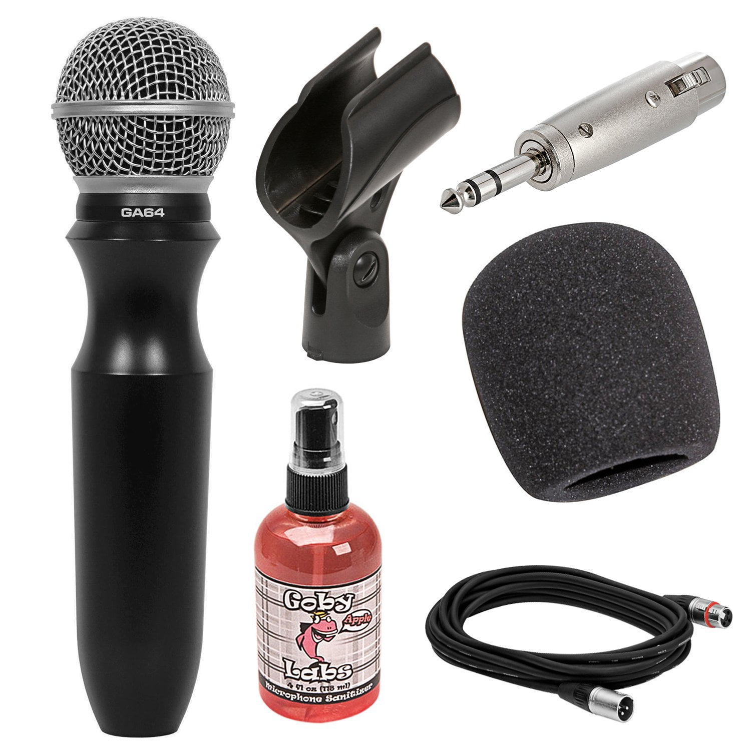 Galaxy Audio GA64 ERGOMIC Cardioid Handheld Microphone Bundle with