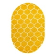 thumbnail image 3 of Unique Loom Trellis Shag Collection Area Rug - Ruby (5' 3" x 8' Oval Yellow/Ivory), 3 of 10