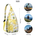 thumbnail image 4 of Tropical Pineapple Backpack - Golden Fruit & Flowers Print, Fashionable Multi-Functional Travel Pack, 4 of 4