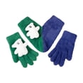thumbnail image 4 of Guantes gruesos y cálidos de felpa para parejas, guantes de dedo completo Verde Azul, 4 of 9
