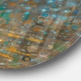 thumbnail image 2 of Designart 'Blue and Bronze Dots' Geometric Metal Circle Wall Art, 2 of 3