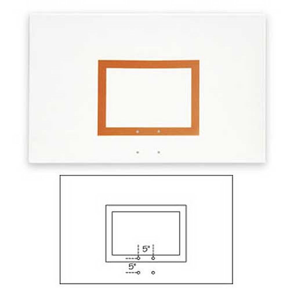 FT256 First Team 60'' x 36'' Rectangular Steel Basketball Backboard
