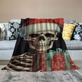 thumbnail image 2 of BCIIG Christmas Skeleton Throw Blanket Cozy Plush Gothic Sugar Skull Flannel Fleece Ultra Soft Blankets Lightweight Fuzzy Party Blanket Spooky Giftss for Bed Couch Sofa Women Kids  50x60in, 2 of 6