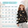 thumbnail image 7 of Xoenoiee Universe Star Print Girls Oversized Drop Shoulder Sweatshirt Long Sleeve Crewneck Pullover, Loose Fit Casual Top for Fall and Winter, 11-12 Years, 7 of 7