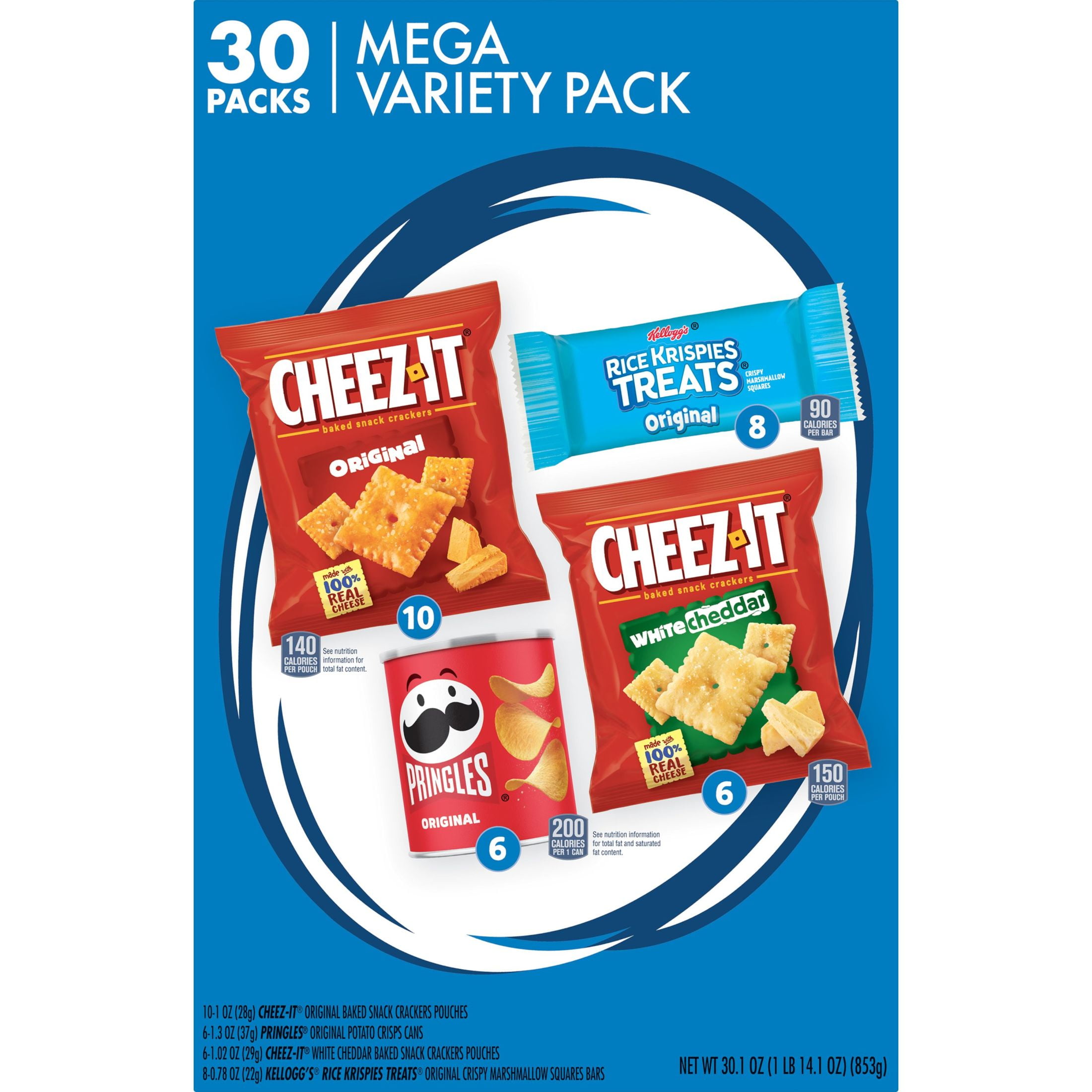 Kellogg's Variety Pack Snacks, 30.1 oz, 30 Count