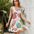 thumbnail image 7 of Rainbow Lollipop Dress Fashion Beach Long Dresses Female Party Printed Sundress, 7 of 7
