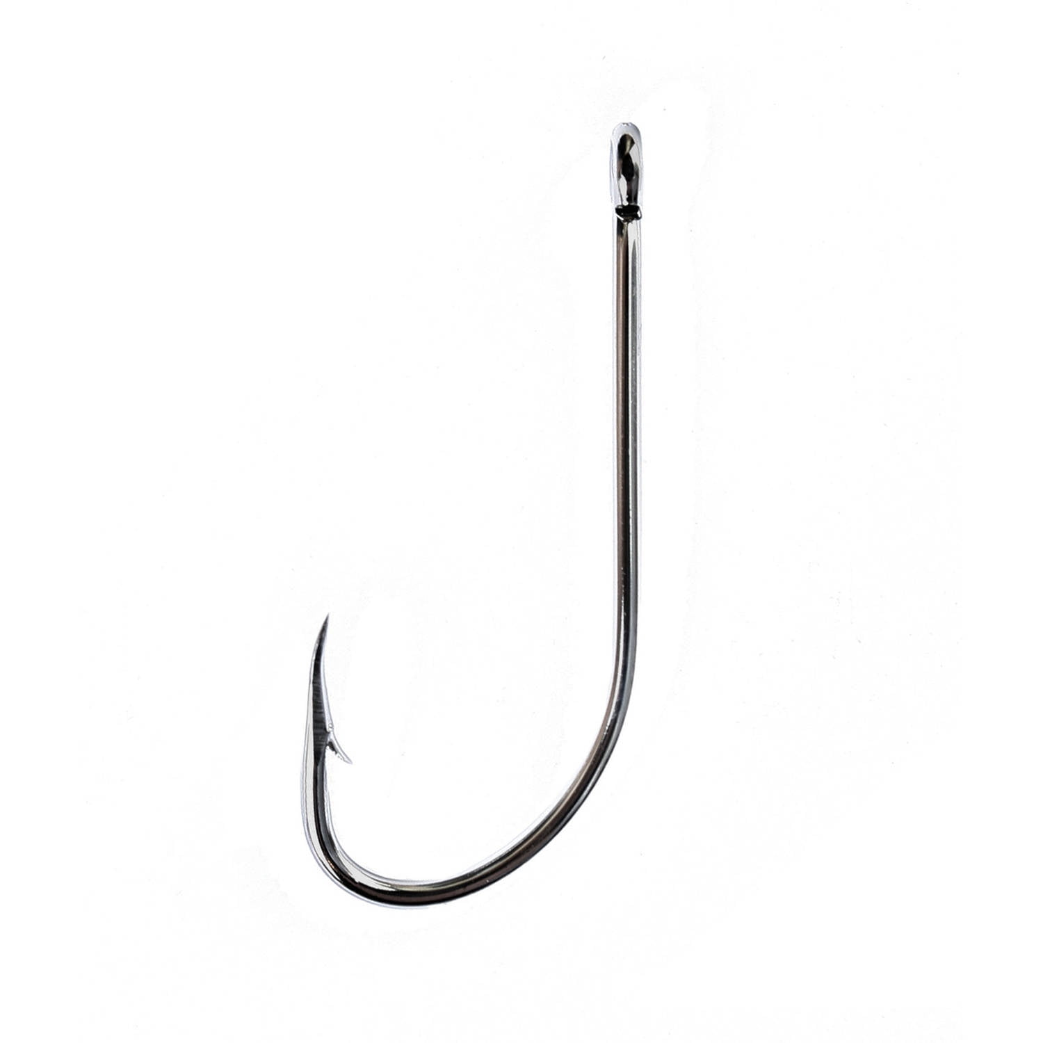 (2 pack) Eagle Claw 085FH-1/0 Plain Shank Offset Hook, Nickel, Size 1/0, 40 Pack