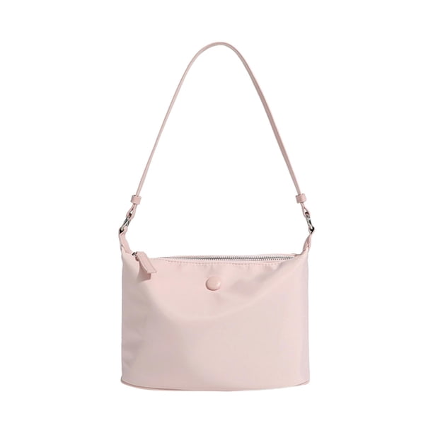 Bolso de hombro para mujer, bolso de mano ligero informal, bolso de viaje Hobo de nailon para fiesta en la playa, vacaciones, compras de primavera Rosa
