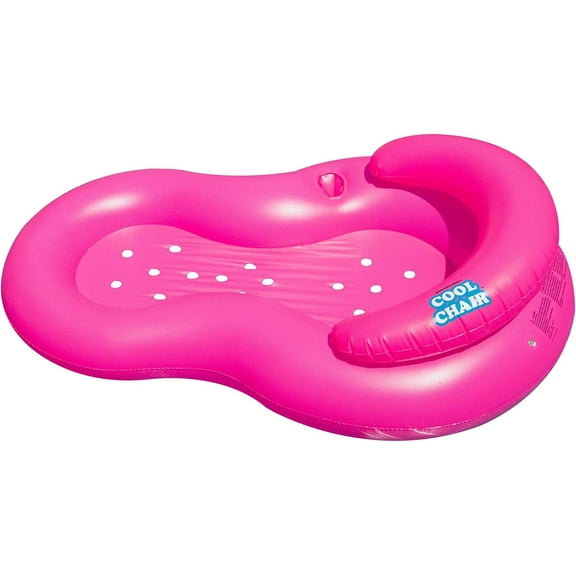 Pool Central Inflatable Cool Chair Swimming Pool Lounger Float - 60.5" - Pink
