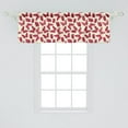 thumbnail image 2 of Ambesonne Butterfly Window Valance, Graceful Romantic Spring Theme Abstract Wings Beauty of Nature, Curtain Valance for Kitchen Bedroom Decor with Rod Pocket, 54" X 18", Pale Yellow Dark Coral, 2 of 3