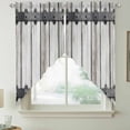 thumbnail image 2 of Farmhouse Rustic Swag Valances for Windows, Kitchen Window Curtains Over Sink, Vintage Country Wooden Grain Window Treatment Curtains for Living Room/Bedroom Curtains 2 Panel Sets 36"x45", 2 of 8