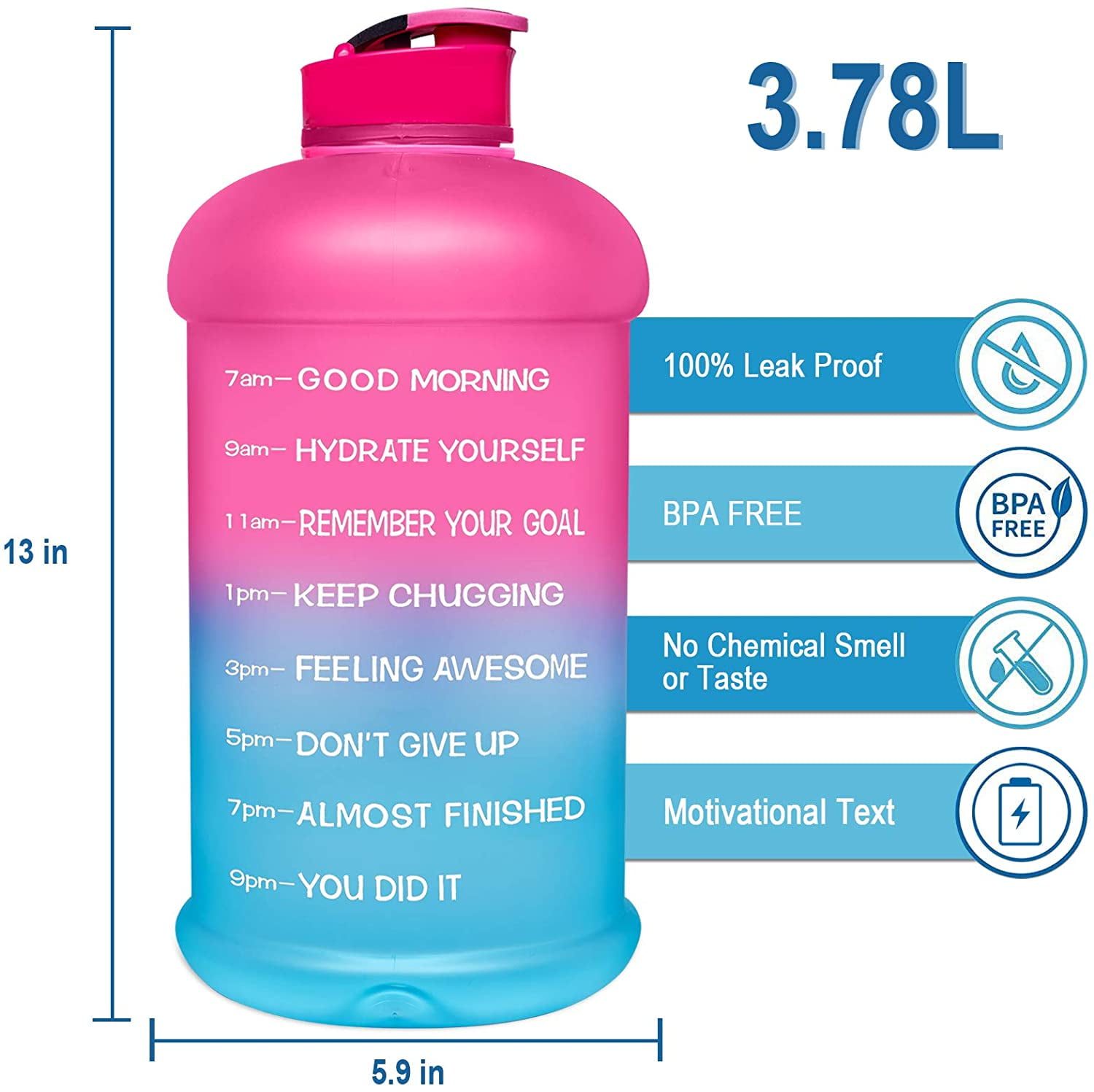 128OZ/1 Gallon Water Bottle with Straw Motivational Water Bottle with Time  Marker, Large Water Bottl…See more 128OZ/1 Gallon Water Bottle with Straw