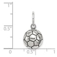 thumbnail image 2 of Auriga Fine Jewelry 925 Sterling Silver Antique Soccer Ball Charm for Women (L - 12mm, W - 11mm), 2 of 6