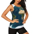 thumbnail image 2 of Balery World Map Camiseta sin mangas estampada ligera para mujer, tops de entrenamiento sin mangas, camisetas de yoga transpirables de secado rápido.-X-Large, 2 of 7
