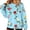 Blue, variant on Women's Oversized Sweatshirt, Crewneck Long Sleeve Printed Pullover Top, Casual Loose Fashion Tops, Cozy Winter Clothes for Daily Wear