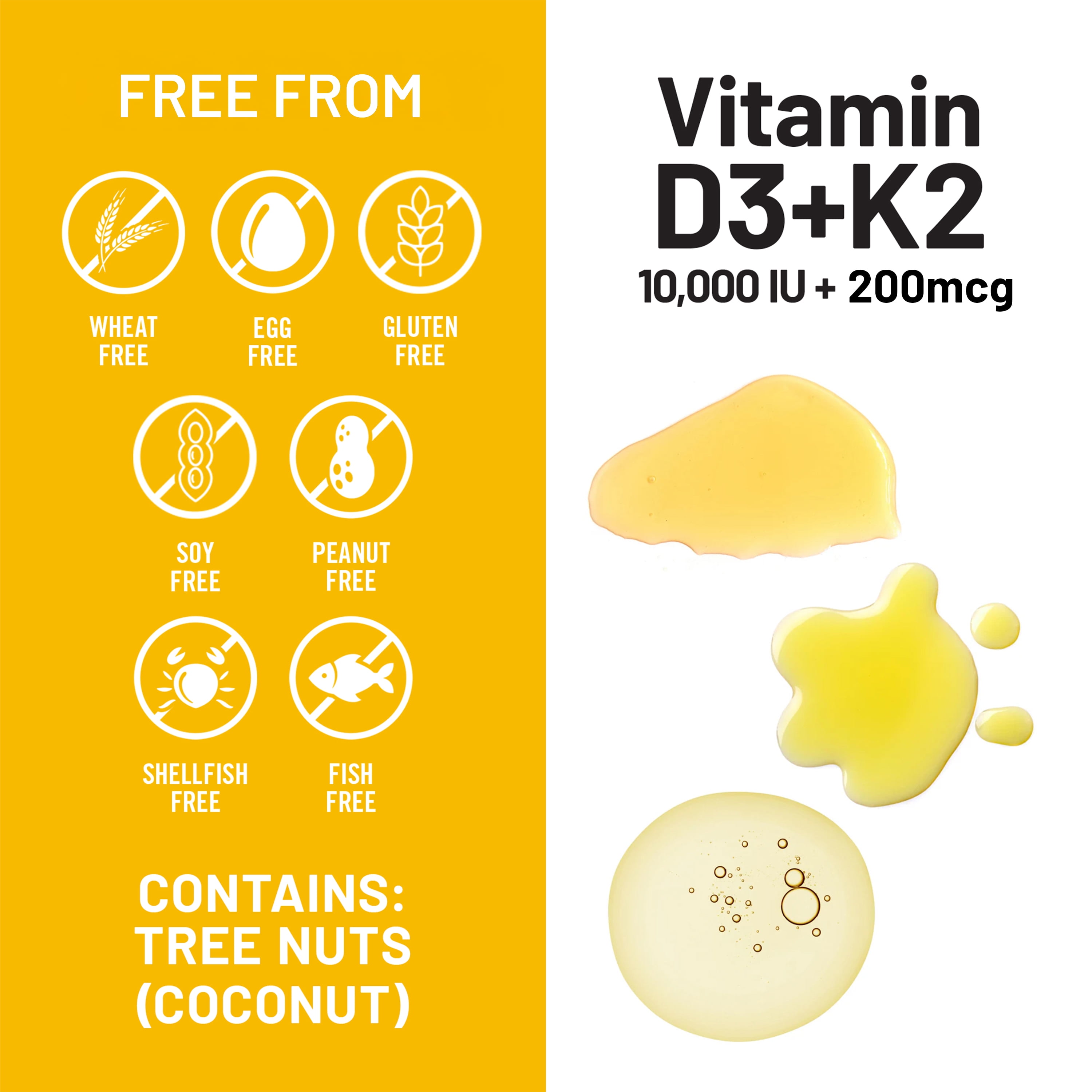 NatureWise Vegan Vitamin D3 10000IU + K2 - Organic Coconut MCT Oil - 90 Softgel[90-Day Supply]