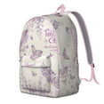 thumbnail image 2 of Butterflies and Floral Artistic Pattern Casual Daypack – Lightweight Travel Backpack with Comfortable Carrying and Anti-theft Features for Female Professionals, Travelers, and Students, 2 of 4