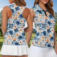 thumbnail image 3 of Uorisanigo Blue Flower Couples' Outfits His and Hers Clothing Mens Golf Shirts Collared Short Sleeve Shirts for Work Athletic and Women's Golf Sleeveless Shirts Quick Dry T Shirt, 3 of 8