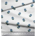 thumbnail image 3 of Soimoi Poly Georgette Fabric Leaves & Floral Block Print Fabric by The Yard 42 Inch Wide, 3 of 3