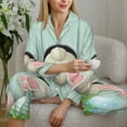 thumbnail image 6 of Haiem White Bunny Bottom And Easter Eggs Pattern Women’s Long-sleeve Sleepwear,Sleepwear Set,2-piece Loungewear Set,Soft PJs Comfy Nightwear with Pockets-X-Large, 6 of 7