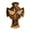 Gold, variant on Trinity with Archangel Dragon Slaying Cross God Praying Cross Room Church Christian Wall Art Hand Carved Crafts