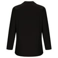 thumbnail image 4 of WXLWZYWL Long Sleeve Shirts For Women Clearance Plus Size Women'S Summer Casual Long Sleeve Blouse V Neck Solid Tops T-Shirt Black, 4 of 4