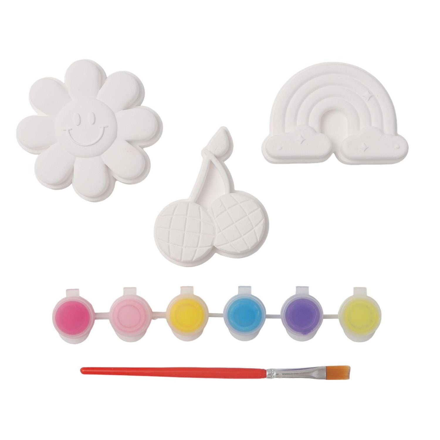 Hello Hobby Paint Your Own Magnet Friends-Rainbow Plaster