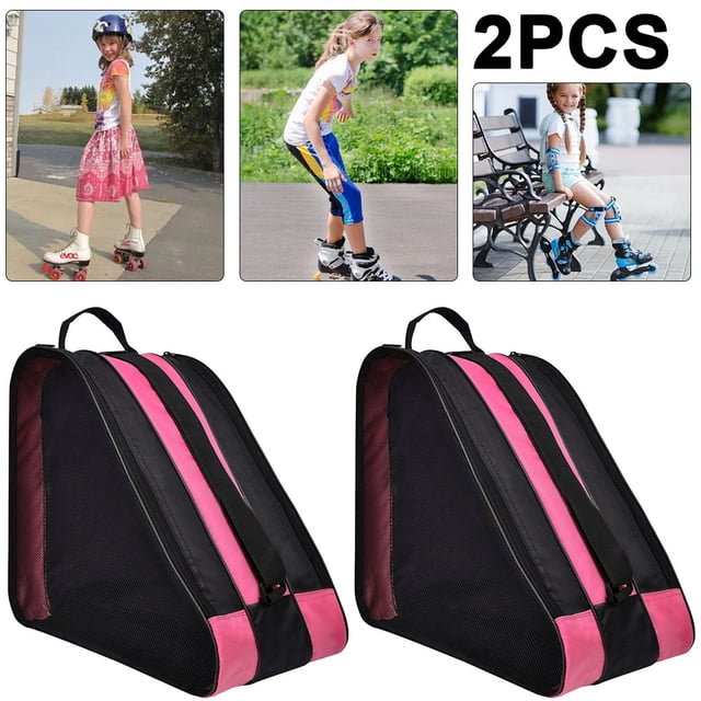 Para Patines Hielo Mochila Gruesa Y Transpirable Patinaje Sobre Color Rosa 2 Uds.