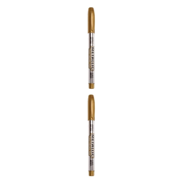 Seitruly 1 pieza, gran oferta, rotuladores de pintura permanente impermeables de Metal DIY, rotuladores de dibujo de Manga, suministros escolares y de oro PC 1 2piezas
