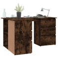 thumbnail image 2 of vidaXL Corner Desk Smoked Oak 145x100x76 cm Engineered Wood, 2 of 5