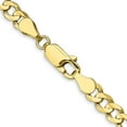 thumbnail image 2 of Auriga Fine Jewelry 10K Yellow Gold 4.5 mm Concave Open Figaro Chain Necklace for Women 18", 2 of 6