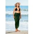 thumbnail image 2 of HAPPY BAY Summer Long Beachwear Sarong Coverups for Women Chiffon Long Beach Tie Wraps Skirt Sheer Swim Cover up Bathing Suit One Size Solid, Olive Green, 2 of 4