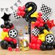 thumbnail image 4 of Globos de cumpleaños para decoración de fiesta, coche de carreras Eostankr #2, 4 of 7