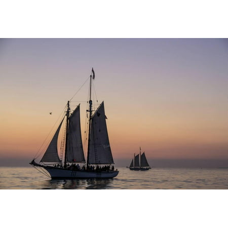 Sunset Cruise on the Western Union Schooner in Key West Florida, USA Print Wall Art By Chuck