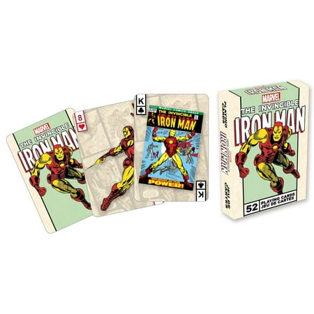 Marvel Comics The Invincible Iron Man Playing Card Game, Includes 52 different images By