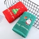 thumbnail image 5 of Juego de 2 toallas de mano navideñas | Toallas de cocina de algodón bordadas para lavar platos y cara | Paños de cocina suaves y absorbentes en rojo y verde para decoración navideña y fiestas, 5 of 7