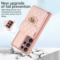 thumbnail image 4 of Wallet Case Designed for Samsung S20 Ultra, with 6 Card Holder Slots RFID Blocking Shoulder Wallet Case Crossbody Strap Shockproof Leather Kickstand Phone Casefor Samsung Galaxy S20 Ultra, Pink, 4 of 11