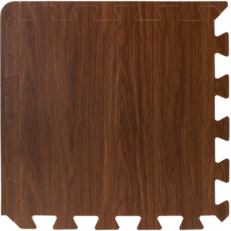 Sorbus Interlocking Floor Mat, Wood Grain Print, Multipurpose Foam