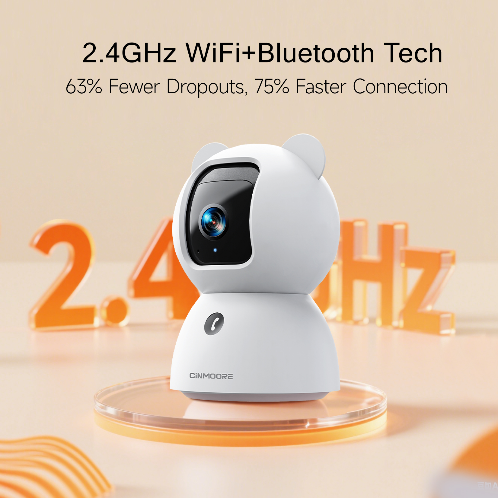 CiNMOORE 2.5K Security Camera with AI Detection & Color Night Vision photo 3