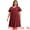 Burgundy, variant on Plus Size Summer V Neck Ruffle Short Sleeves Dress 3X Burgundy