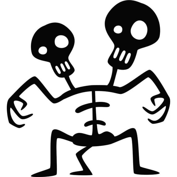 Funny Skull Kids Bed Room 16"X16" - Trendy Fashion Home Decor Design Picture Art - Peel & Stick Vinyl Wall Decal Sticker