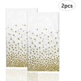 thumbnail image 4 of 4pcs Manteles Desechables De Color Blanco y Dorado para Mesa Rectangular, Manteles De Plástico, Mantel Rectangular Impermeable De 54 x 108 Pulgadas para Baby Shower, Fiesta, Cumpleaños, Boda, 4 of 4