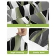 thumbnail image 4 of Sage Green Stripe Bar Stool Covers Set of 6, Grey White Geometric Modern Abstract Stretch Washable Bar Chair Covers with Backs, Removable Pub Counter Height Chair Cover for Kitchen Dining Room Cafe, 4 of 7
