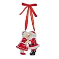 thumbnail image 2 of Porcelain Kissing Santa and Mrs. Claus Christmas Ornament, 2 of 2