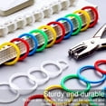 thumbnail image 5 of 100 units of flexible plastic rings in various colors for use in binding documents, cards and stacking samples - 40mm, 5 of 5
